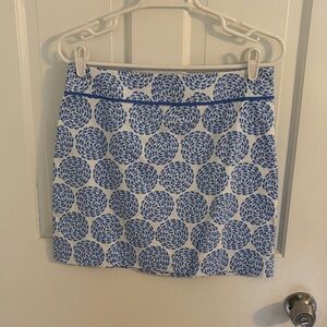 Vineyard Vines Blue and White Patterned Mini Skirt